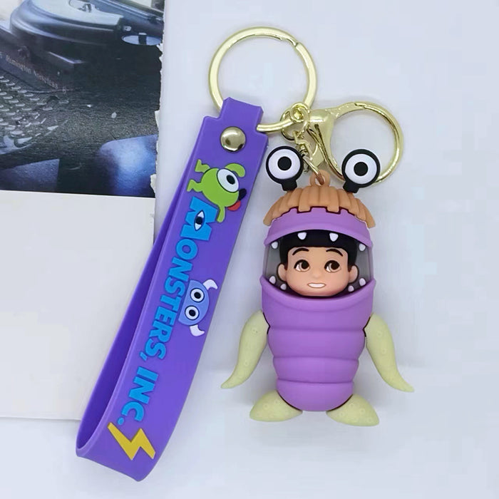 Wholesale creative cartoon monster power company key chain pendant bag car key chain accessories
