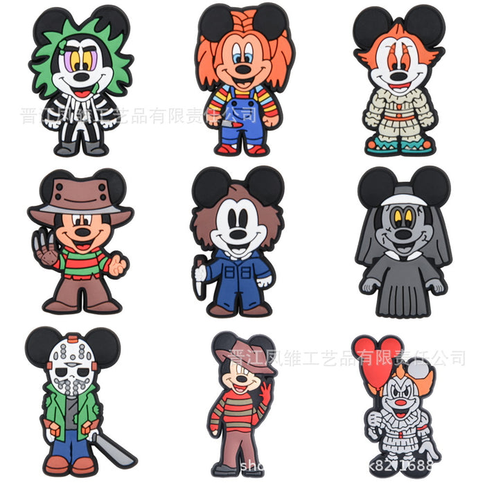 Wholesale 50pcs  Shoes Charms shoe buckle cartoon character decoration accessories