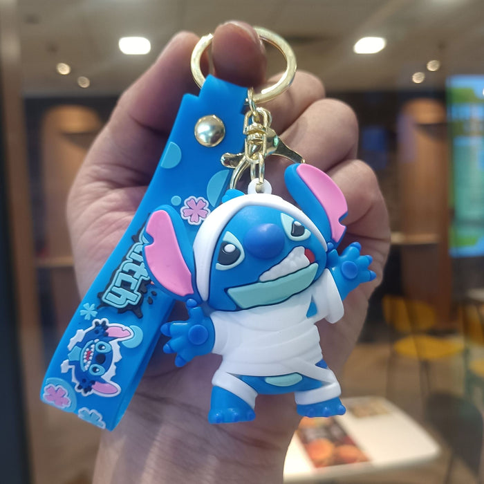 Wholesale Cartoon keychain figurine costume pendant student backpack keychain claw machine small gift