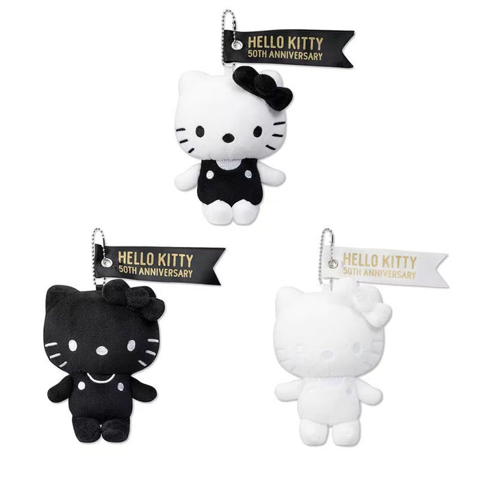 Wholesale Cute Cartoon Black and White Pure Black Cat Plush Doll Pendant Keychain Bag Pendant
