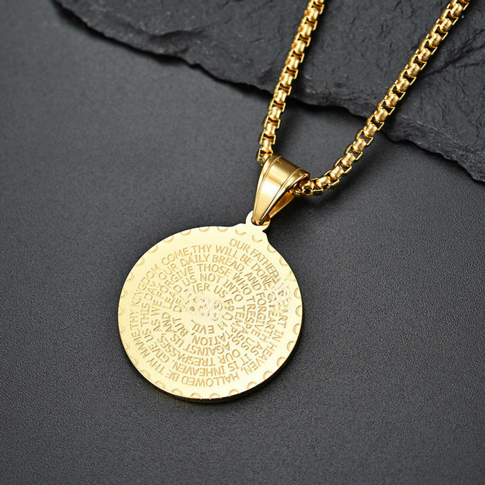 Wholesale  stainless steel round pendant necklace