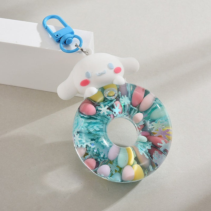 Wholesale Cartoon Quicksand Swim Ring Keychain