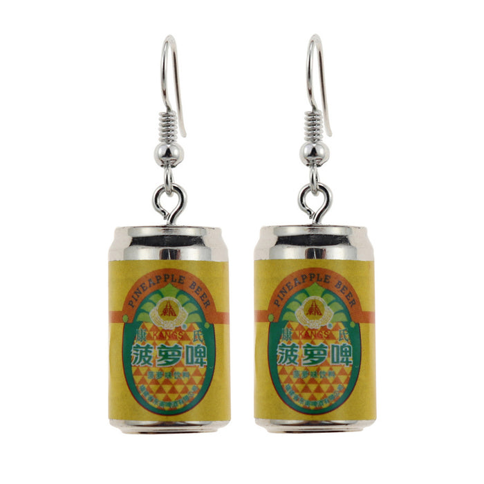 Wholesale Cartoon Beverage Bottle Resin Earrings JDC-ES-niqing024