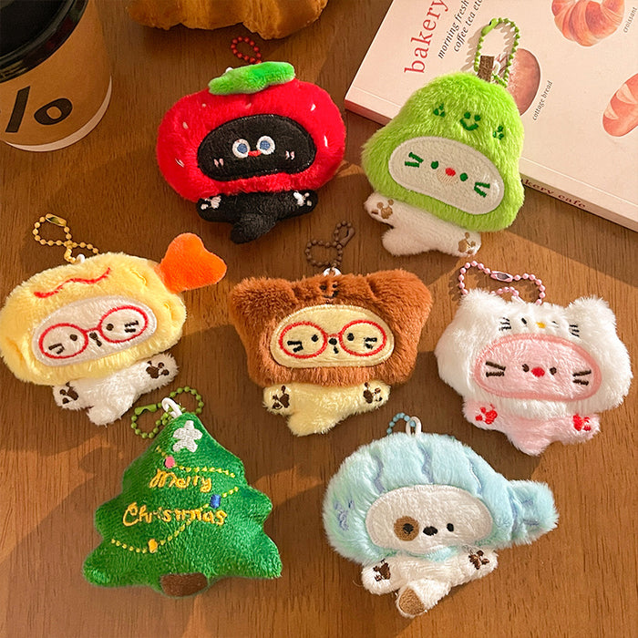 Wholesale Cartoon plush kitten keychain