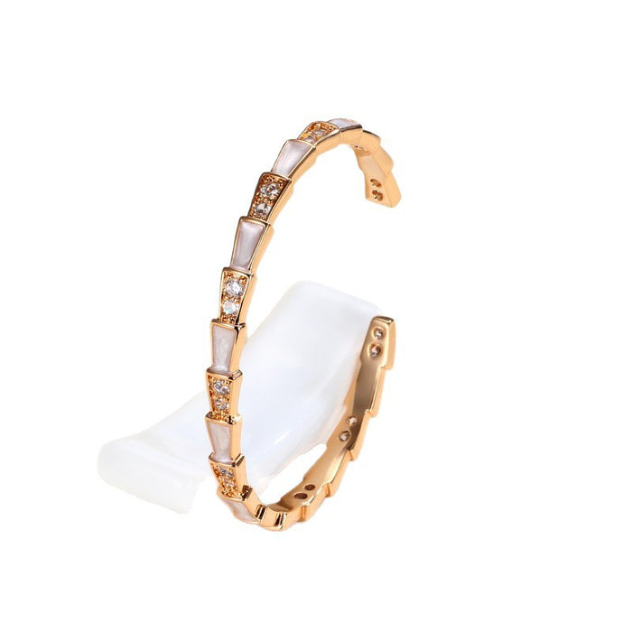 Wholesale T Family Spirit Snake Bracelet Micro Inlaid Light Luxury Fashion Style Open Snake Bone Bracelet