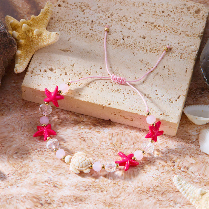 Wholesale Bohemian Sea Star Shell Beaded Bracelet Summer Beach Vacation Jewelry Accessory