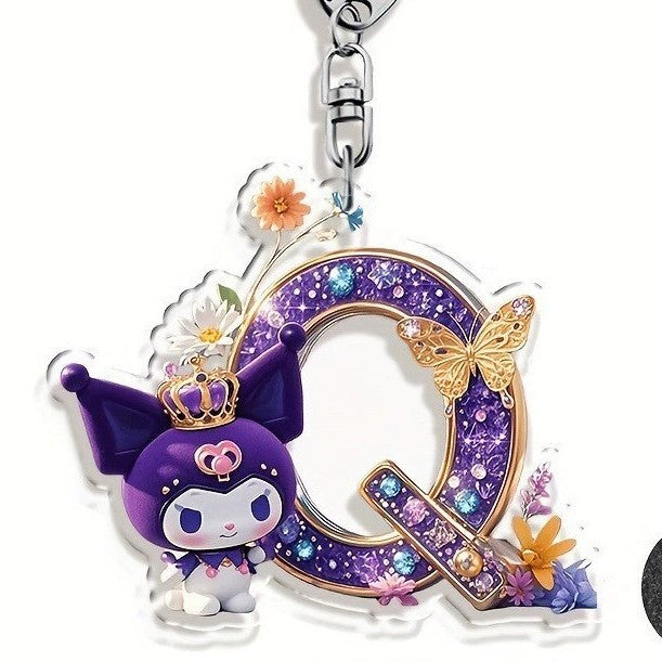 Wholesale Acrylic 26 Letter Alphabet Keychain Set Cute Cartoon Design MOQ≥2