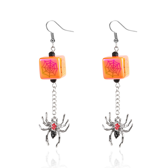 Wholesale  earrings horror bride and groom crown skull earrings