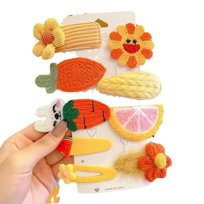 Wholesale Plush Hair Clip Lambswool Baby  Cute Bb Clip Cartoon