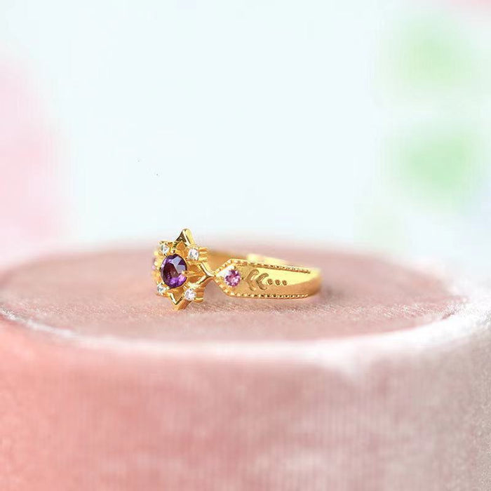 Wholesale Advanced Crystal Zirconia Gemstone Open Ring for Women