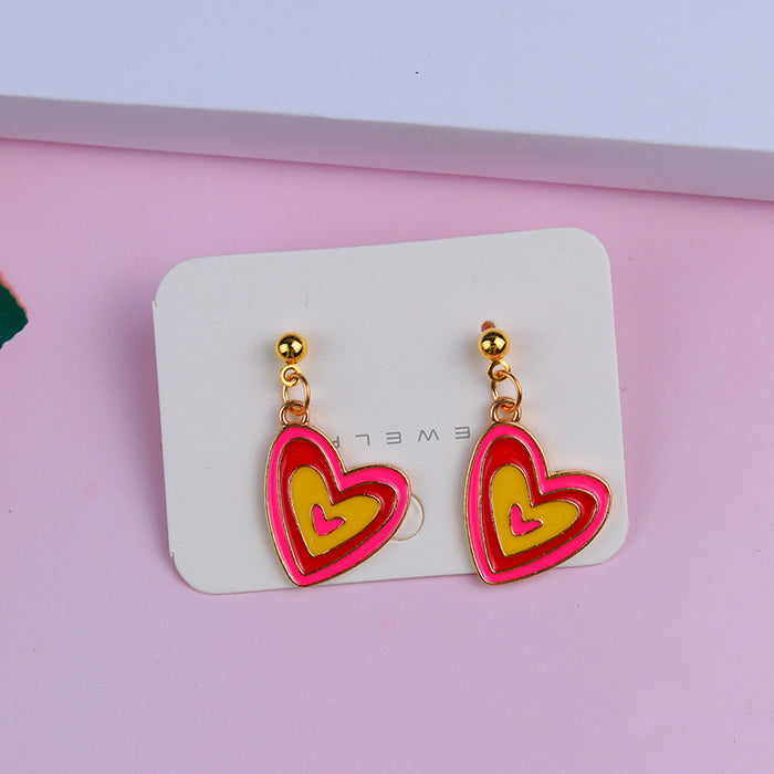 Wholesale  Valentine' s Day Love Checkerboard Bag Earrings Earrings Fashion Casual Personalized Ear Bean Ear Jewelry
