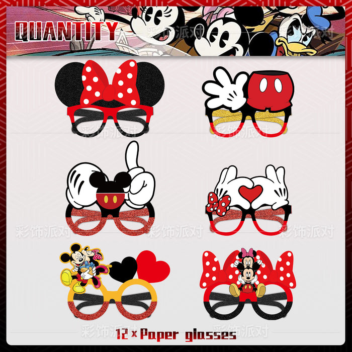 Wholesale 10PCS Cartoon Birthday Party Decoration Paper Glasses JDC-DCN-PeiN029