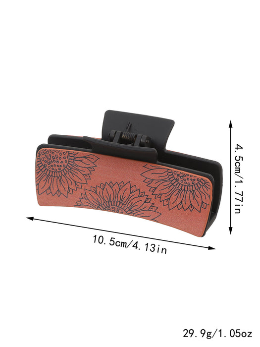 Wholesale Western Denim Sunflower Vintage Letter Shark Clip Grab Clip Hairpin