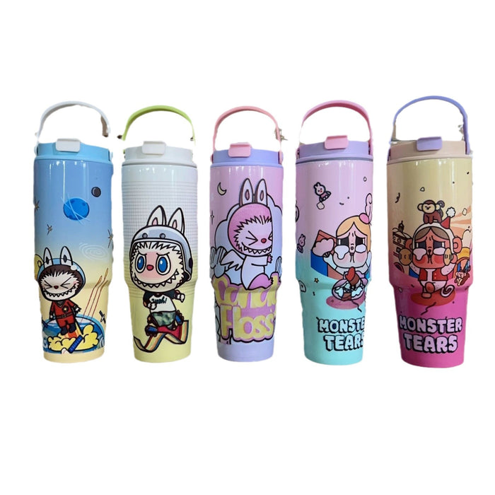 Wholesale stainless steel thermos cup cartoon animation ice cup outdoor portable car cup