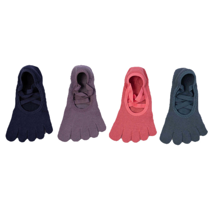 Wholesale Fitness Pilates Yoga Socks Dispensing Non-Slip Sports Socks Short-Tube Cross-Strap Toe Socks