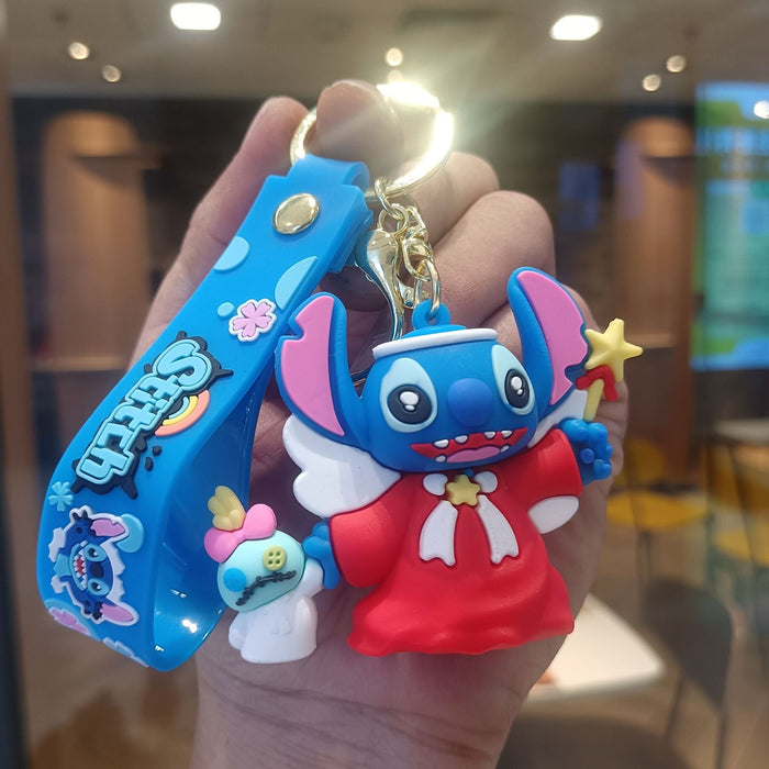 Wholesale Cartoon keychain figurine costume pendant student backpack keychain claw machine small gift