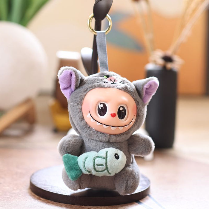 Wholesale Cute vinyl silicone transformation pendant plush toy doll bag pendant keychain