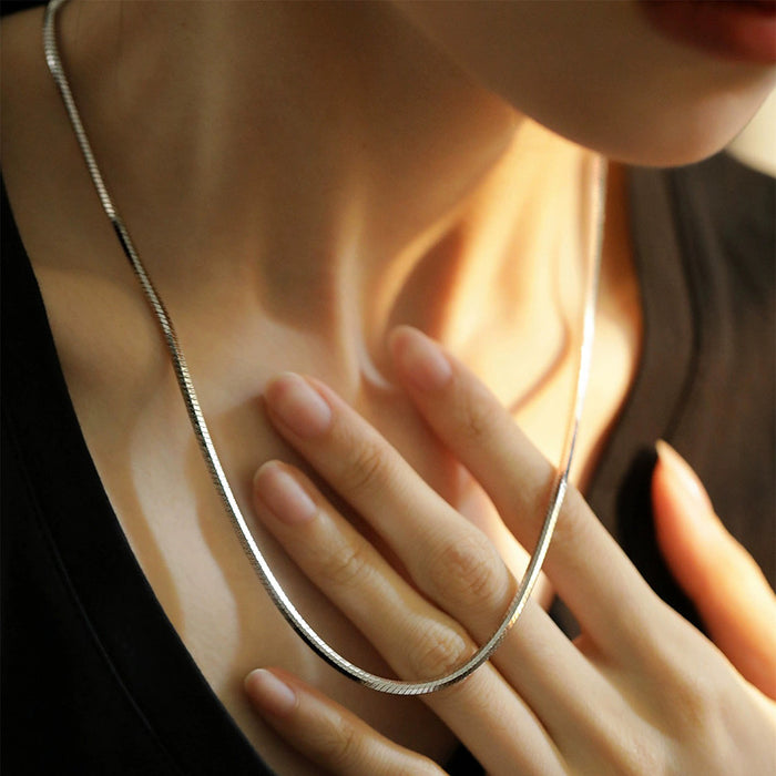 Wholesale Titanium steel bone chain jewelry clavicle chain stainless steel snake bone necklace