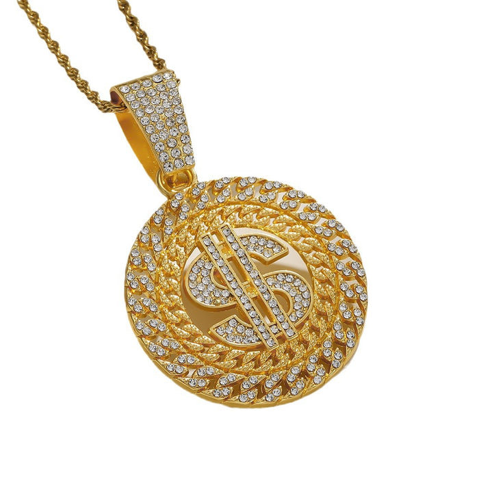 Wholesale Personalized pendant necklace with diamond studded Cuban necklace necklace