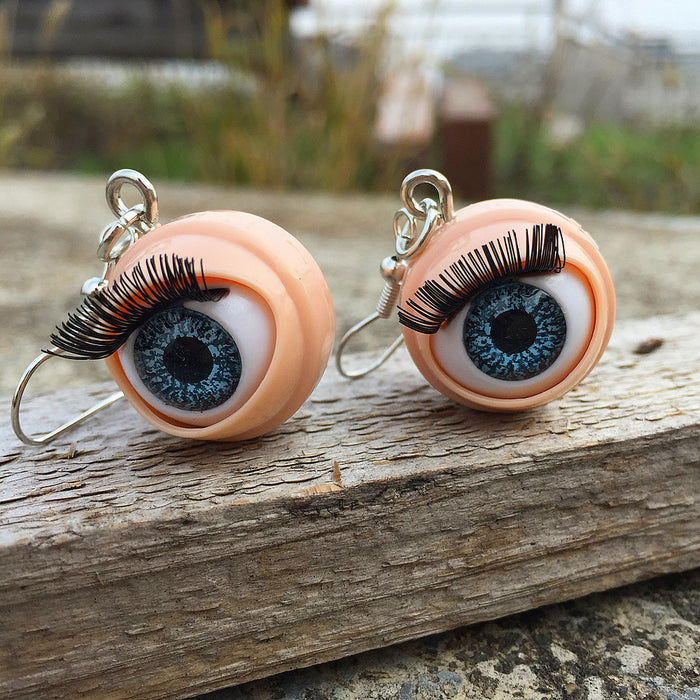 Wholesale Acrylic Doll Eyes Eyelashes Earrings JDC-ES-ChouD027