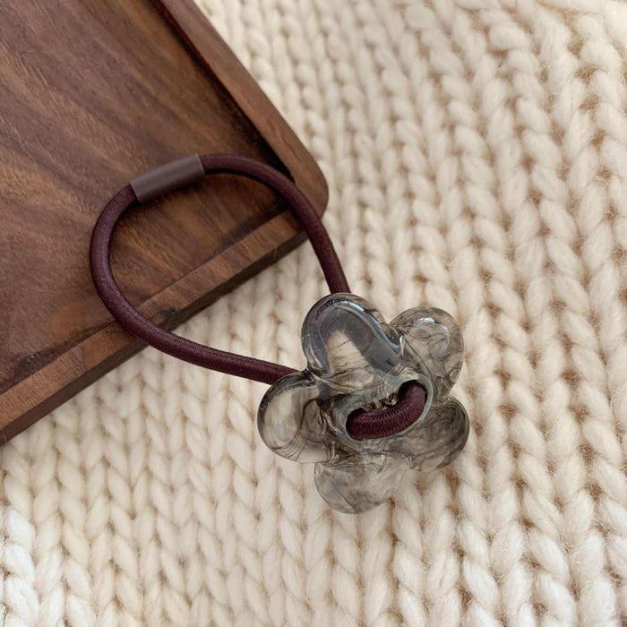 Wholesale Small flower simple temperament headband high elasticity cowhide tendon hair accessory