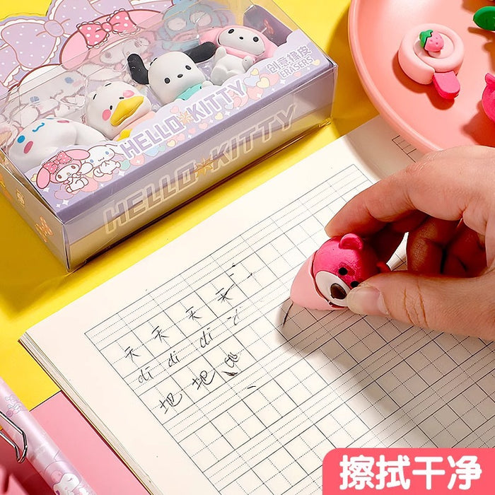 Wholesale Stylish Doll Erasers 3D TPR Creative Spliceable Gift for Students