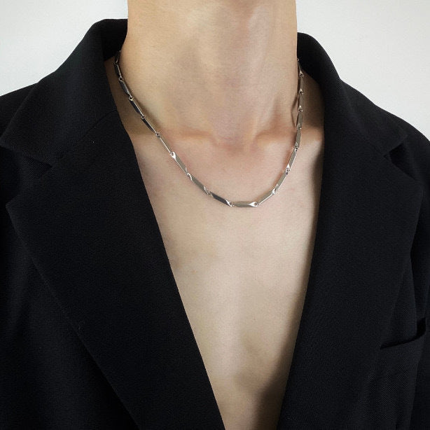 Wholesale Titanium steel chain necklace, cool and trendy women's pendant with handmade chain matching