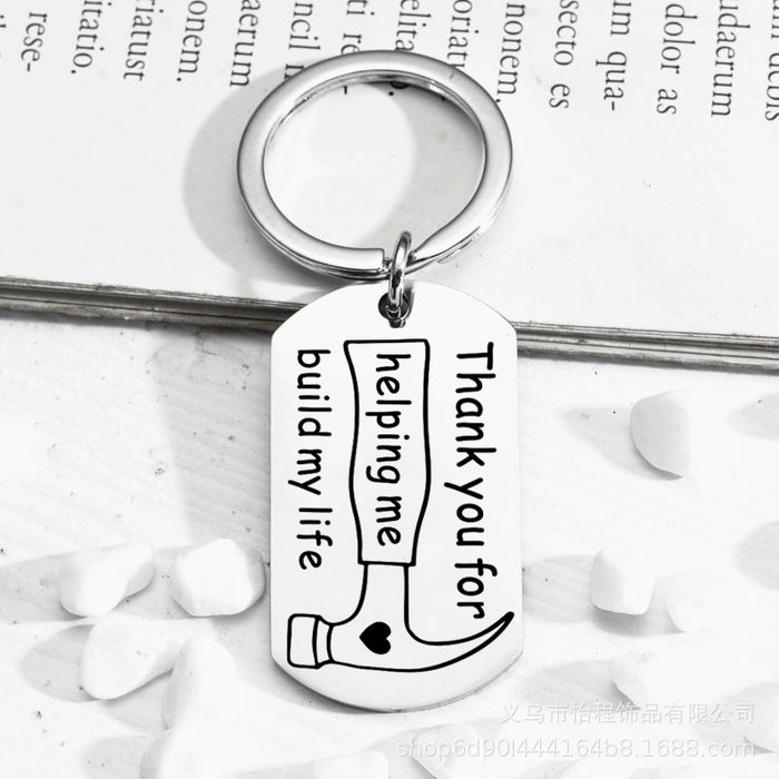 Wholesale Birthday Gift Father's Day Stainless Steel Keychain