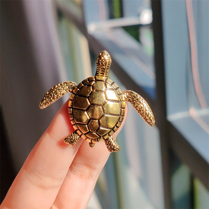 Wholesale Turtle Animal Brooch Diamond-Encrusted Oil-Drip Accessories