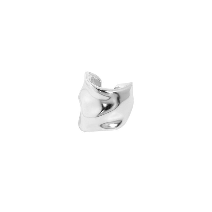 Wholesale Pure silver ear hole free high-end ear clip, niche design, irregular earrings, simple and versatile