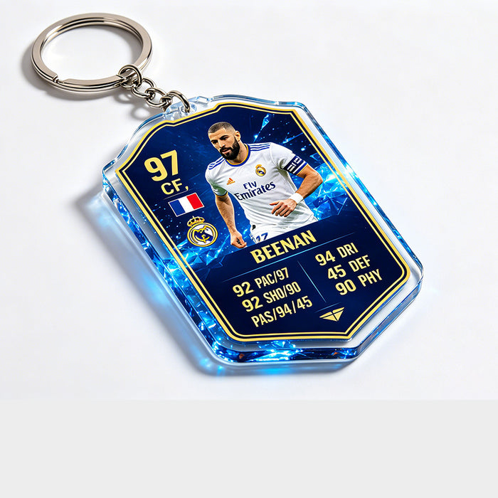 Wholesale 2pcs World Cup Shield Shape Football Star Acrylic Keychain