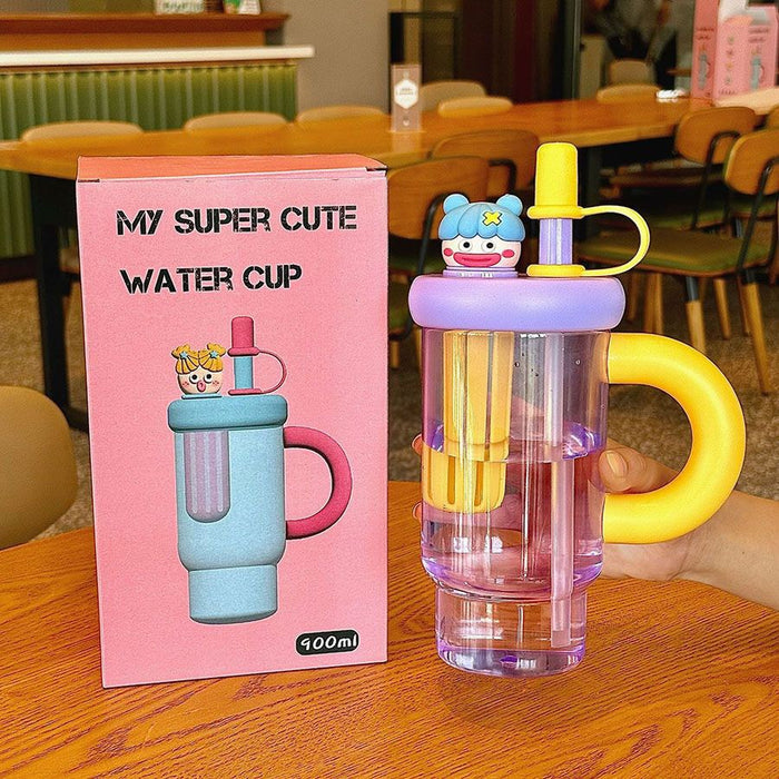 Wholesale Plastic large-capacity straw belly cup