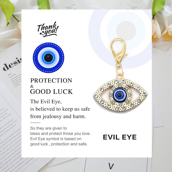 Wholesale PROTECTION GOOD LUCK Diamond-encrusted Evil Eye Keychain