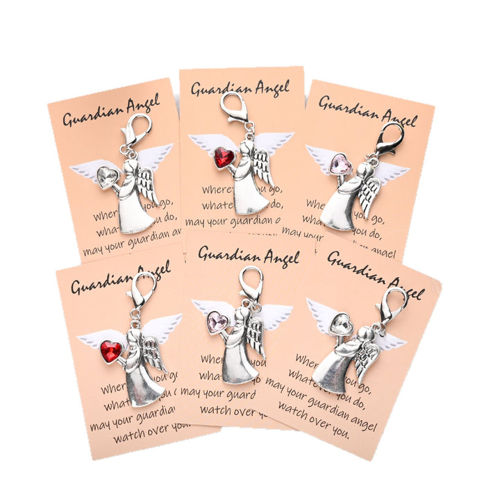 Wholesale Cute Diamond Angel Girl Keychain