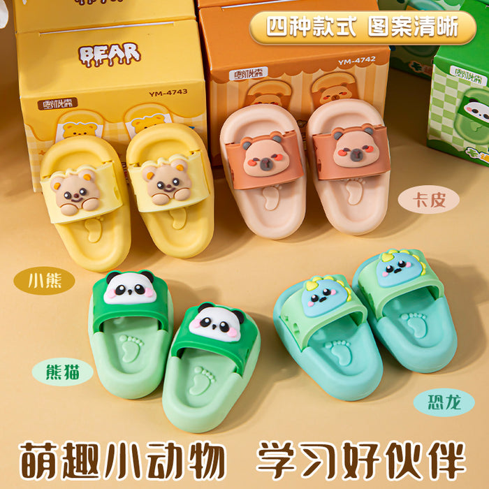 Wholesale Creative Cartoon Animal Erasers - Slippers & Dinosaur Design
