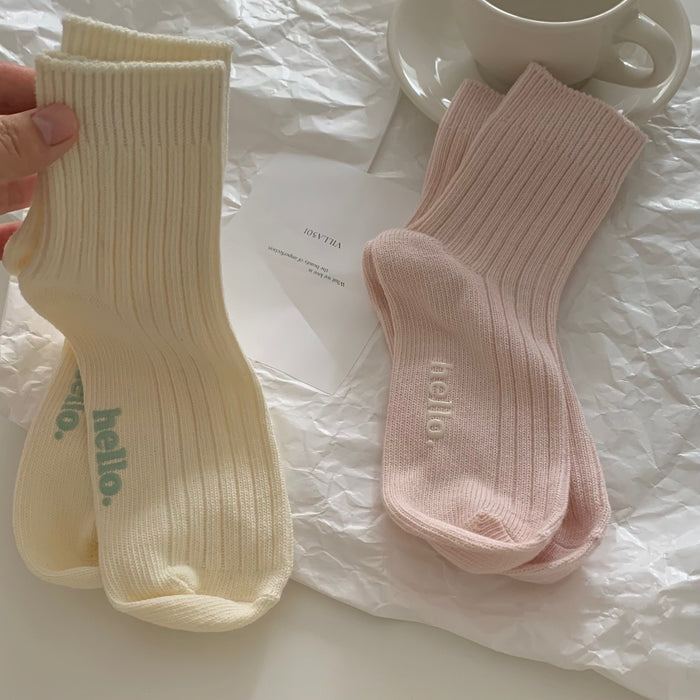 Wholesale Cute mid length socks, colorful base socks, versatile socks