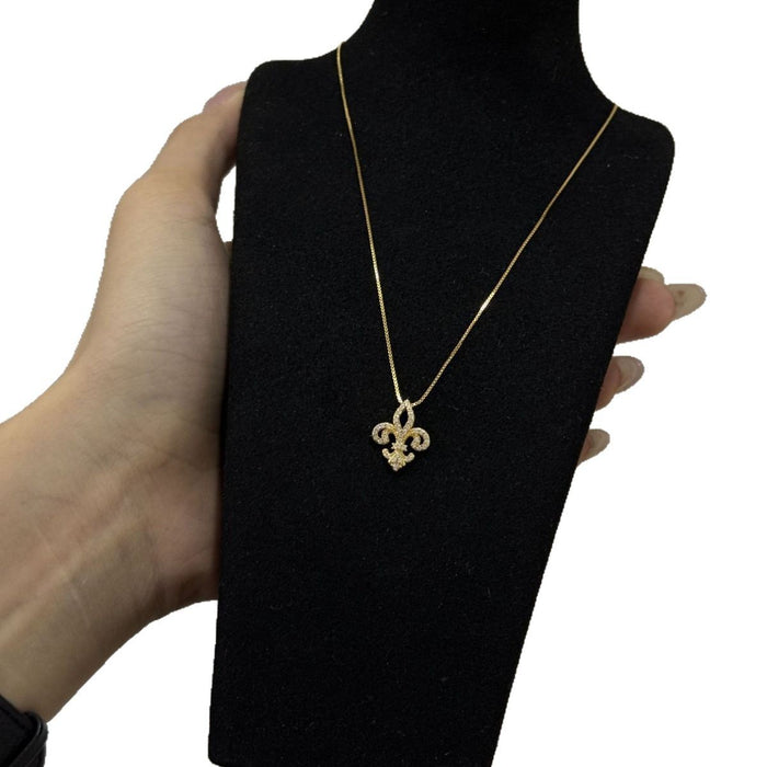 Wholesale Necklace Sterling Silver Necklace Gold Plated Clavicle Chain Niche Exquisite Diamond-encrusted