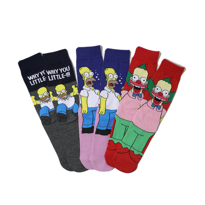 Wholesale Cartoon/ Anime Cotton Socks Mid-Calf