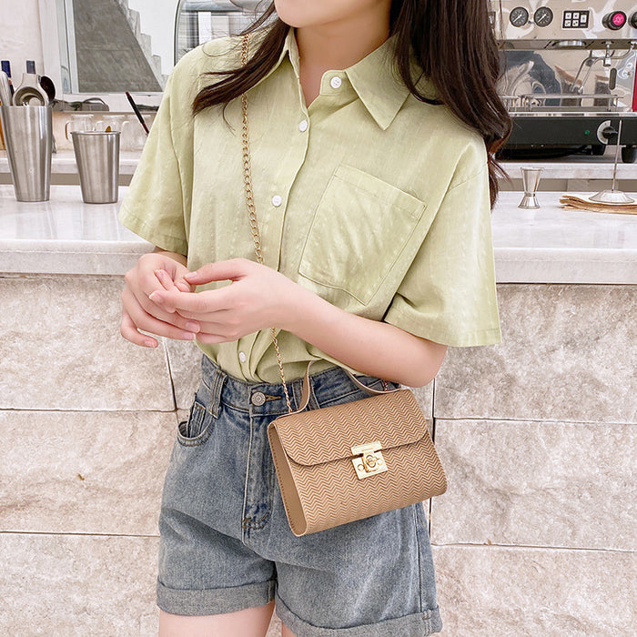 Wholesale Spring New Fashion Chain Handbag Women's Single Shoulder Phone Bag Small Crossbody Coin Purse JDC-SD-HongY012