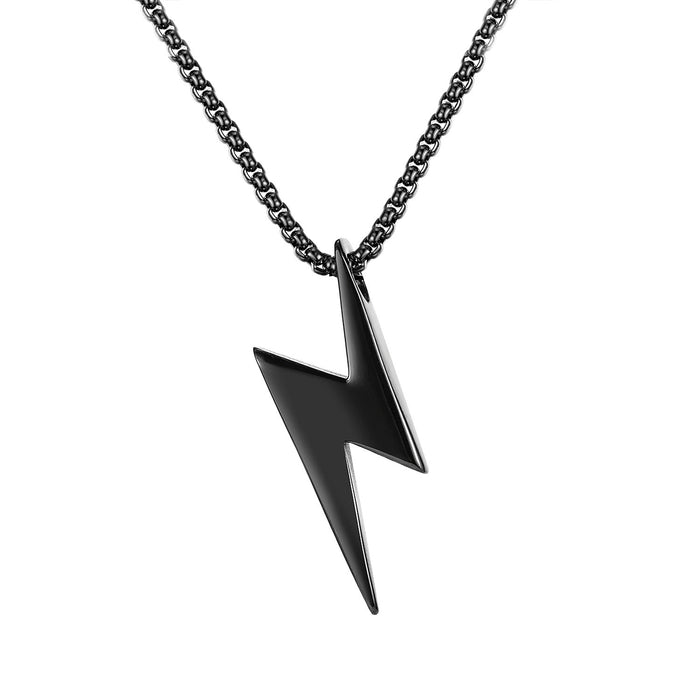 Wholesale Creative, fashionable and versatile lightning stainless steel men's necklace
