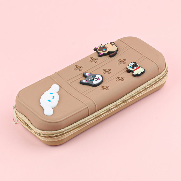 Wholesale Cute Cartoon Silicone Pencil Case DIY Creative Students Stationery Organizer Bag MOQ≥10