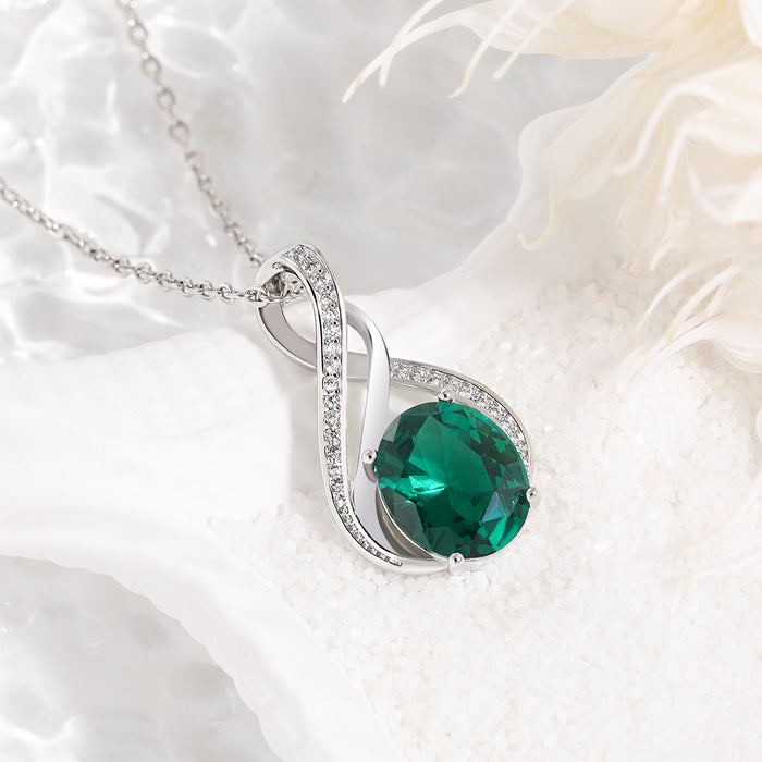 Wholesale Necklace Star Stone S-shaped Exaggerated  Color Treasure Necklace