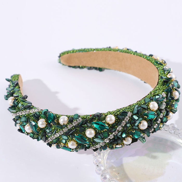 Wholesale Pearl and diamond headband personalized versatile fashion hair accessories banquet headdress