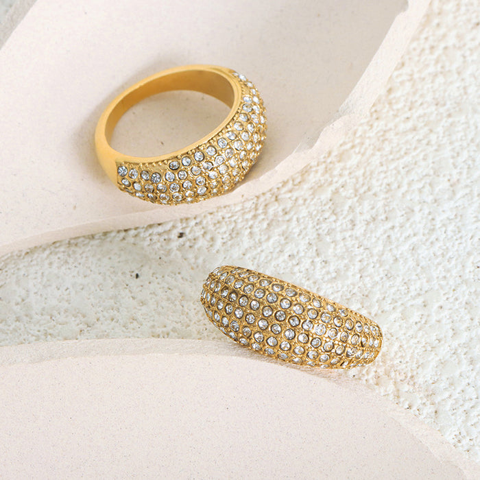 Wholesale Starry Sky Full-Diamond Titanium Rings
