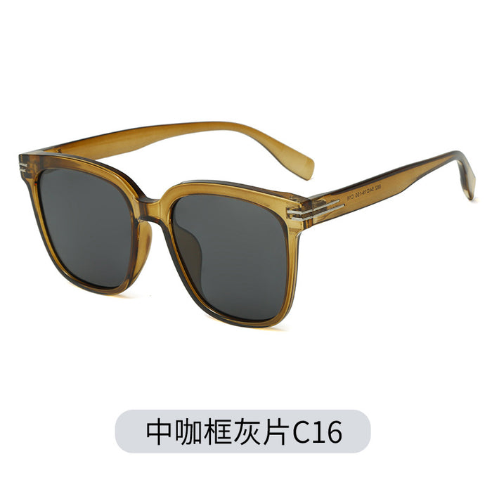 Wholesale TR90 Korean Style Sunglasses Men's Driving Polarized Glasses Trendy Women's Anti-UV Sunshade Big Face Slim Sunglasses