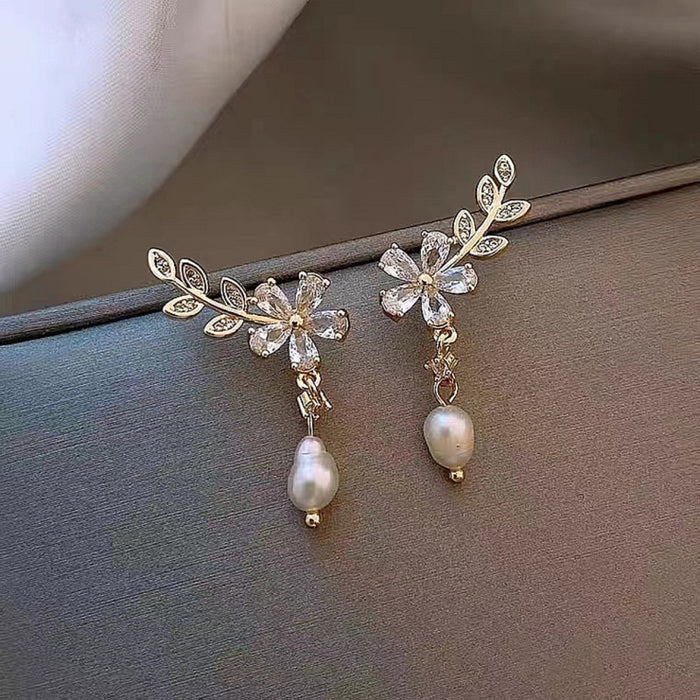 Wholesale Pearl earrings without ear holes, high-end feel, light luxury temperament, earrings