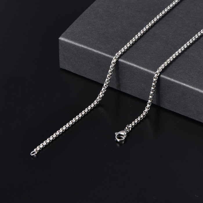 Wholesale HIPHOP titanium steel vacuum plating medieval Saint George necklace