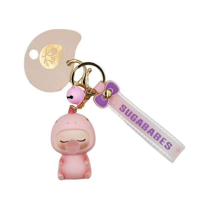 Wholesale Dudu Little Dinosaur Cartoon Keychain Couple Bag Pendant Creative Bubble Doll Small Gift