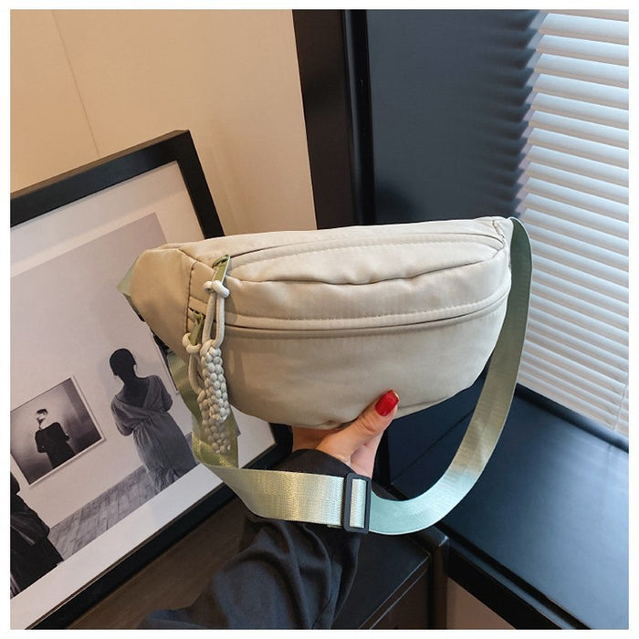 Wholesale Mobile phone waist bag simple trendy brand men' s chest bag Japanese style lightweight shoulder small backpack women' s casual sports messenger bag