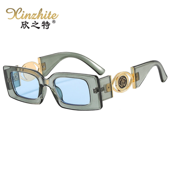 Wholesale Square Small Frame Metal Sunglasses JDC-SG-XZT010